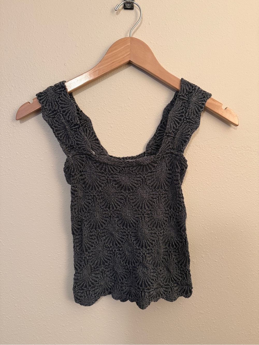 Free People Intimately Gray Love Letter Tank Top